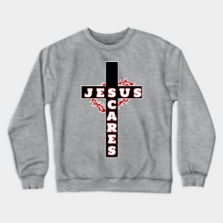 WWJD? Jesus Cares/Jesus Scares Crewneck Sweatshirt